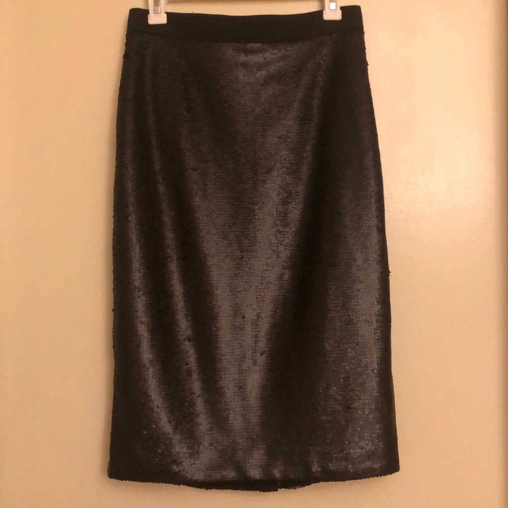 New Banana Republic Black/silver sequin skirt 8